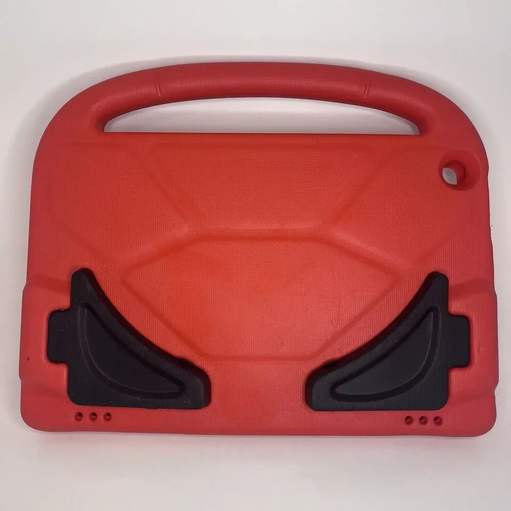 Kids Tablet Case 10 Inch EVA Foam Shockproof Red with Handle Kickstand